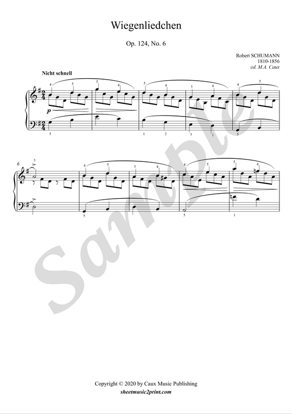 Schumann : Wiegenliedchen, op. 124, no. 6
