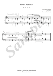 Schumann : Little Romance, op. 68, no. 19