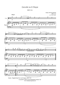 Bach : Gavotte II, BWV 811