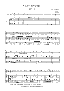 Bach : Gavotte BWV 816 - Flute