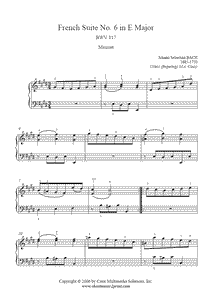 Bach : Menuet BWV 817