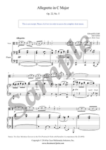 Elgar : Allegretto Op. 22, No. 5 - Viola