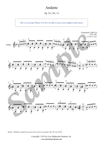 Carulli : Andante Op. 241, No. 18