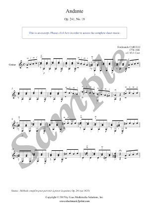 Carulli : Andante Op. 241, No. 18