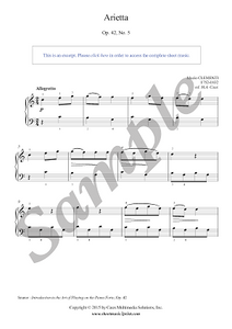 Clementi : Arietta in C Major, Op. 42, Lesson 5