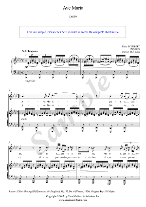 Schubert : Ave Maria - A flat Major