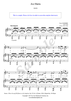 Schubert : Ave Maria - E flat Major
