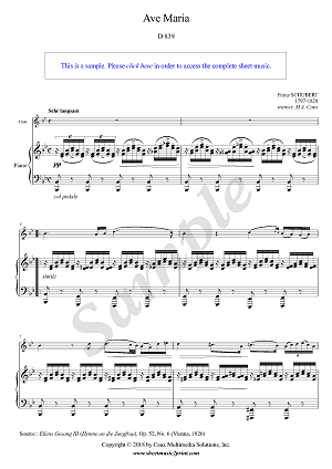 Schubert : Ave Maria - Flute
