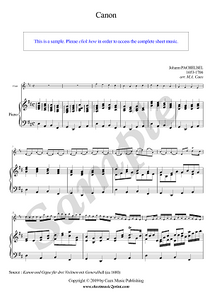 Pachelbel : Canon - Flute and piano