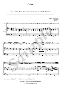Pachelbel : Canon - Violin and piano