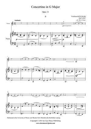 Kuchler : Concertino Op. 11 - Andante