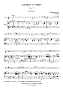 Küchler : Concertino Op. 11 - Rondo