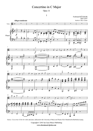 Küchler : Concertino Op. 11 - Viola