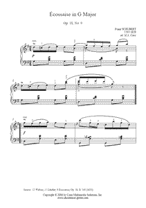 Schubert : Ecossaise D 145, No. 9