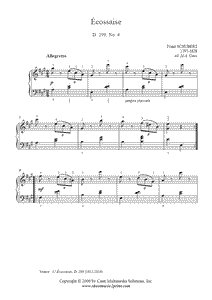 Schubert : Ecossaise D 299, No. 4