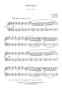 Grieg : Elfin Dance, Op. 12, No. 4