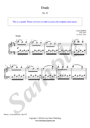 Czerny : Etude in G Major, Op. 823, No. 53