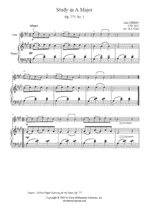 Czerny : Exercise Op. 777, No. 3 - Violin