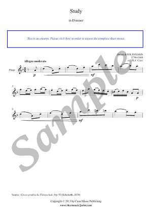 Soussmann : Study in D minor, Op. 53