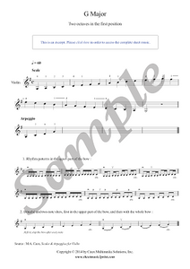 G Major Scale & Arpeggio for Violin - Grade 1