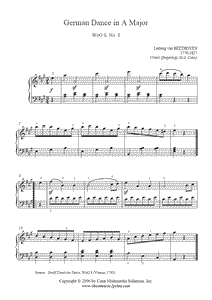 Beethoven : German Dance WoO 8, No. 8