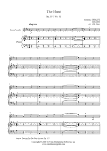 Gurlitt : The Hunt, Op. 117, No. 15 - Descant Recorder
