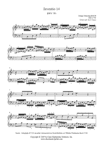 Bach : Invention 14, BWV 785