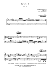 Bach : Invention 2, BWV 773