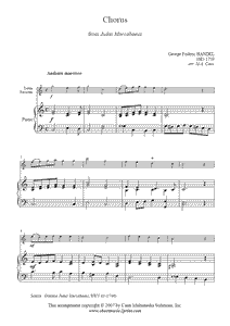 Handel Chorus from Judas Maccabaeus - Treble Recorder