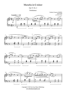 Chopin : Mazurka Op. 67, No. 2