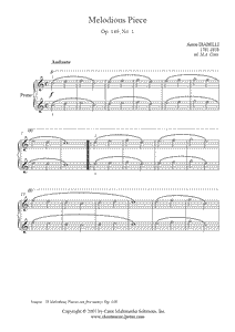 Diabelli : Melodious Piece Op. 149, No. 1