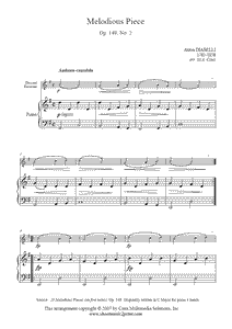Diabelli : Melodious Piece Op. 149, No. 2 - Descant Recorder
