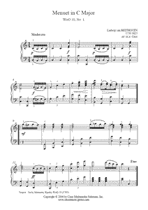 Beethoven : Menuet WoO 10, No. 1