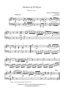 Beethoven : Menuet WoO 10, No. 5