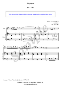 Bach : Menuet BWV 1067 - Flute