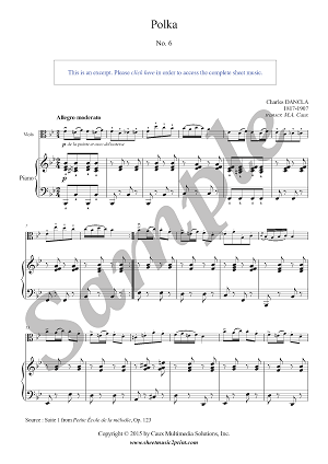 Dancla : Polka Op. 123, No. 6 - Viola