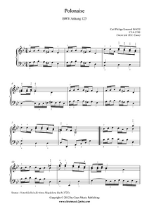 Bach : Polonaise BWV Anhang 125