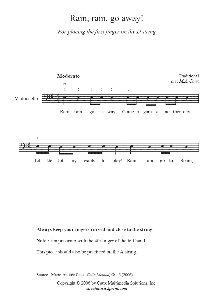 Rainy, rainy day Sheet music for Violin (Solo)