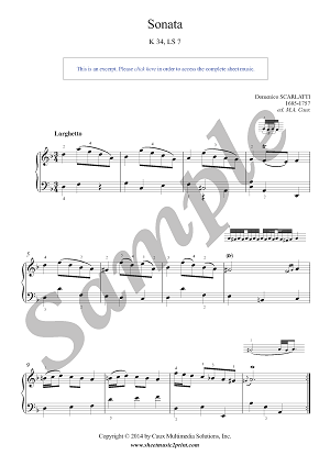 Scarlatti : Sonata K 34, L S7