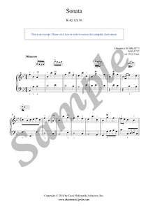 Scarlatti : sonata K 42, LS 36 - Minuetto