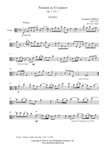 Corelli : Sonata Op. 5, No. 7 - Viola