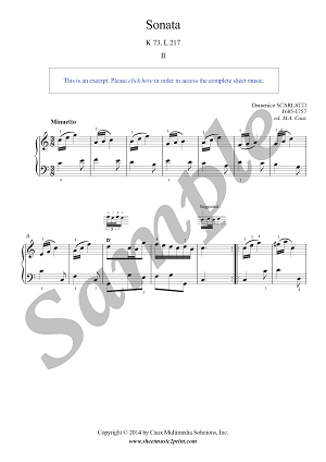 Scarlatti : Sonata K 73, L 217 (2/3)