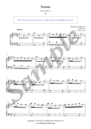 Scarlatti : Sonata K 83, LS 31 (2/2)