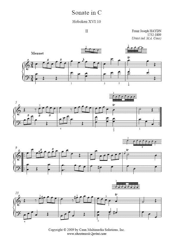Haydn : Sonata Hob. XVI:10 (II)