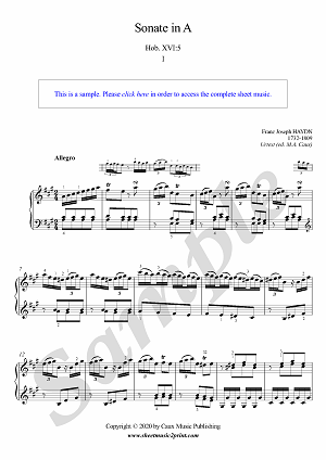Haydn : Sonata Hob. XVI:5 (1/3 : Allegro)