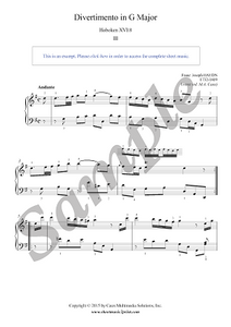Haydn : Divertimento - Sonata Hob. XVI:8 (3/4 : Andante)
