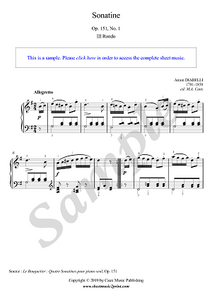 Diabelli : Sonatina Op. 151, No. 1 (3/3 : Rondo)