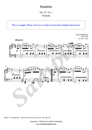 Diabelli : Sonatina Op. 151, No. 1 (3/3 : Rondo)