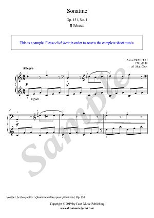 Diabelli : Sonatina Op. 151, No. 1 (2/3 : Scherzo)