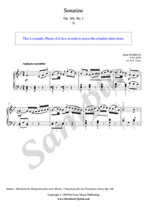 Diabelli : Sonatina Op 168, No 1 (2/3 : Andante cantabile)